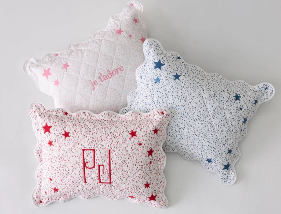 Matouk Schumacher Celine Stars Mini Boudoir Pillow