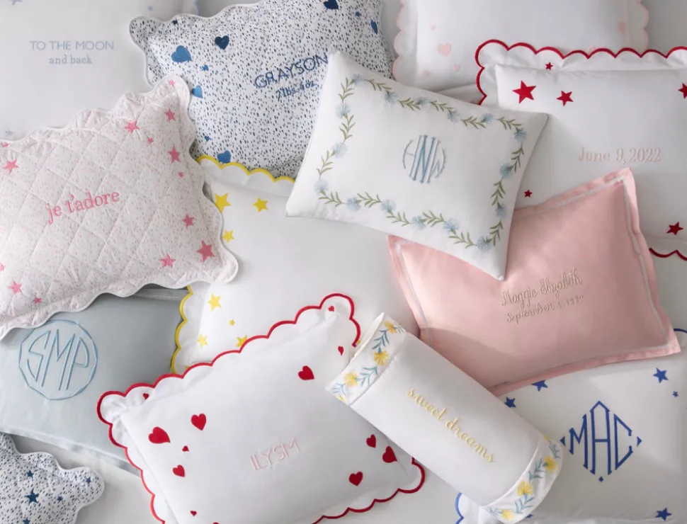 Matouk Schumacher Celine Stars Mini Boudoir Pillow