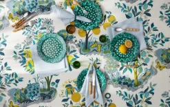 Matouk Schumacher Citrus Garden Tablecloth in Pool