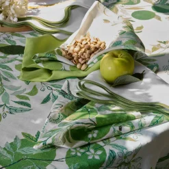 Matouk Schumacher Citrus Garden Tablecloth in Grass