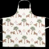 Matouk Schumacher Linen Apron in Tiger Palm Tigereye