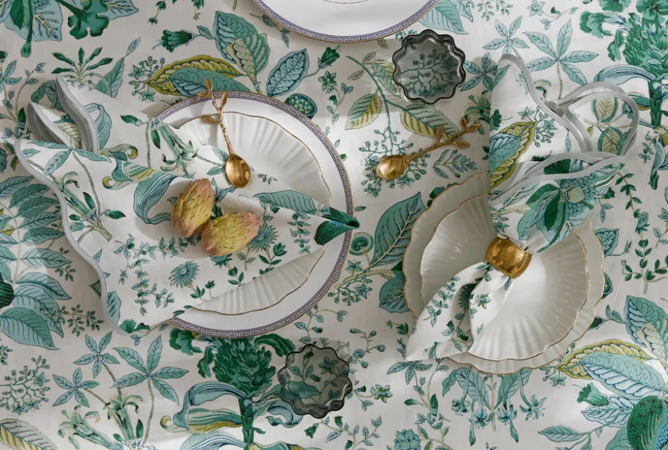 Matouk Schumacher Pomegranate Napkins in Emerald, Set of 4