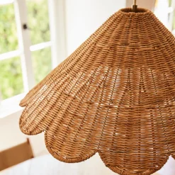 Maude Rattan Scallop Pendant