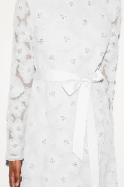 Maurene Dress White Embroiered Tulle