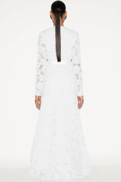 Maurene Dress White Embroiered Tulle