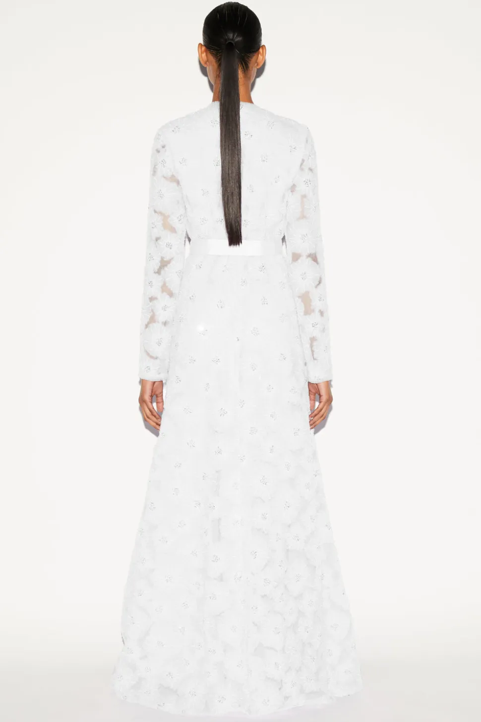 Maurene Dress White Embroiered Tulle