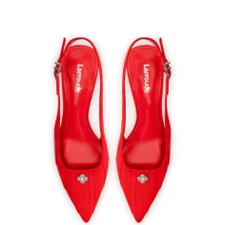 Maxine Pump In Red Fabric