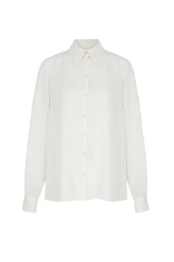 Mayfair Silk Crepe Shirt Ivory