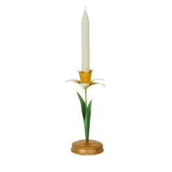 Meadow Walk Daffodil 9" Candlestick in Yellow