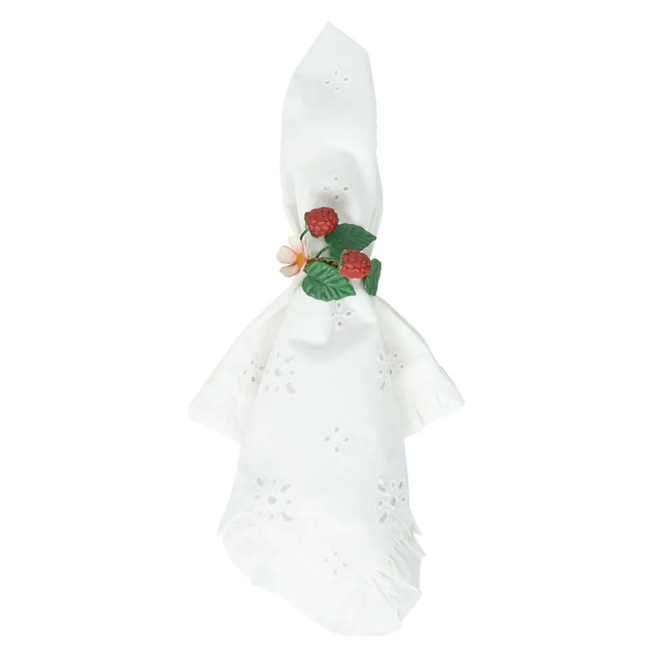 Meadow Walk Floral Napkin Ring Assorted, Set of 4 in Multi
