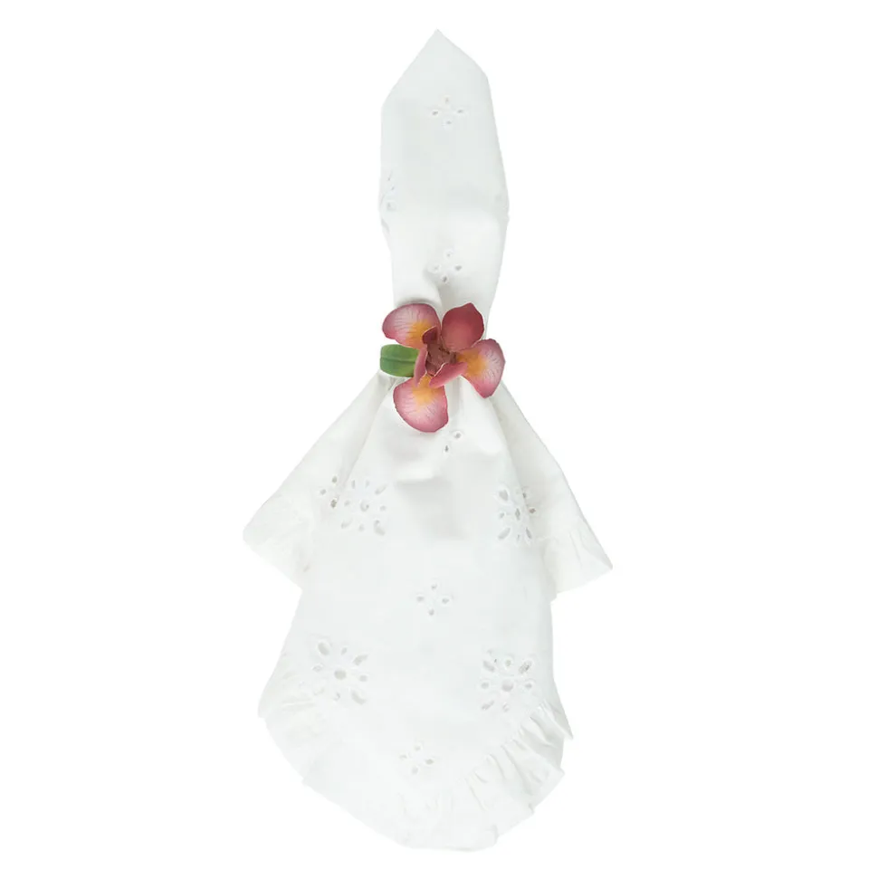 Meadow Walk Floral Napkin Ring Assorted, Set of 4 in Multi