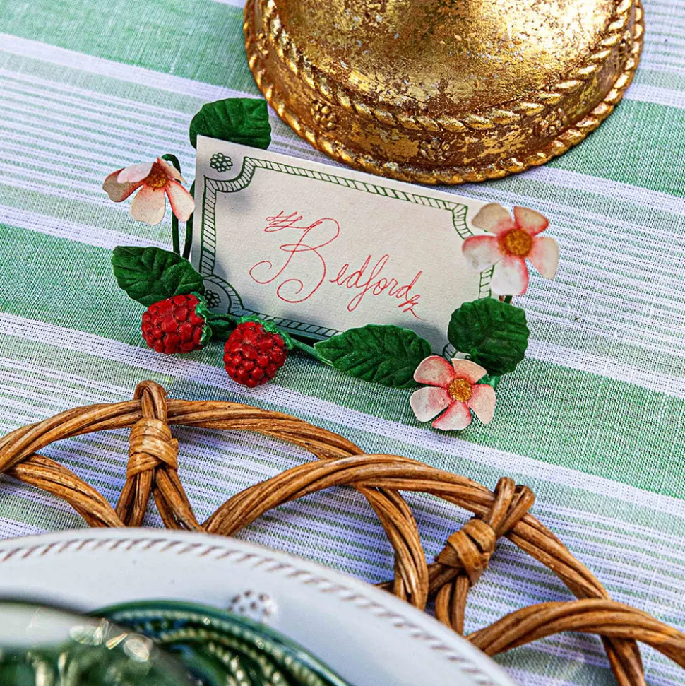 Meadow Walk Raspberries Place Card Holder, Set of 4 in Multi