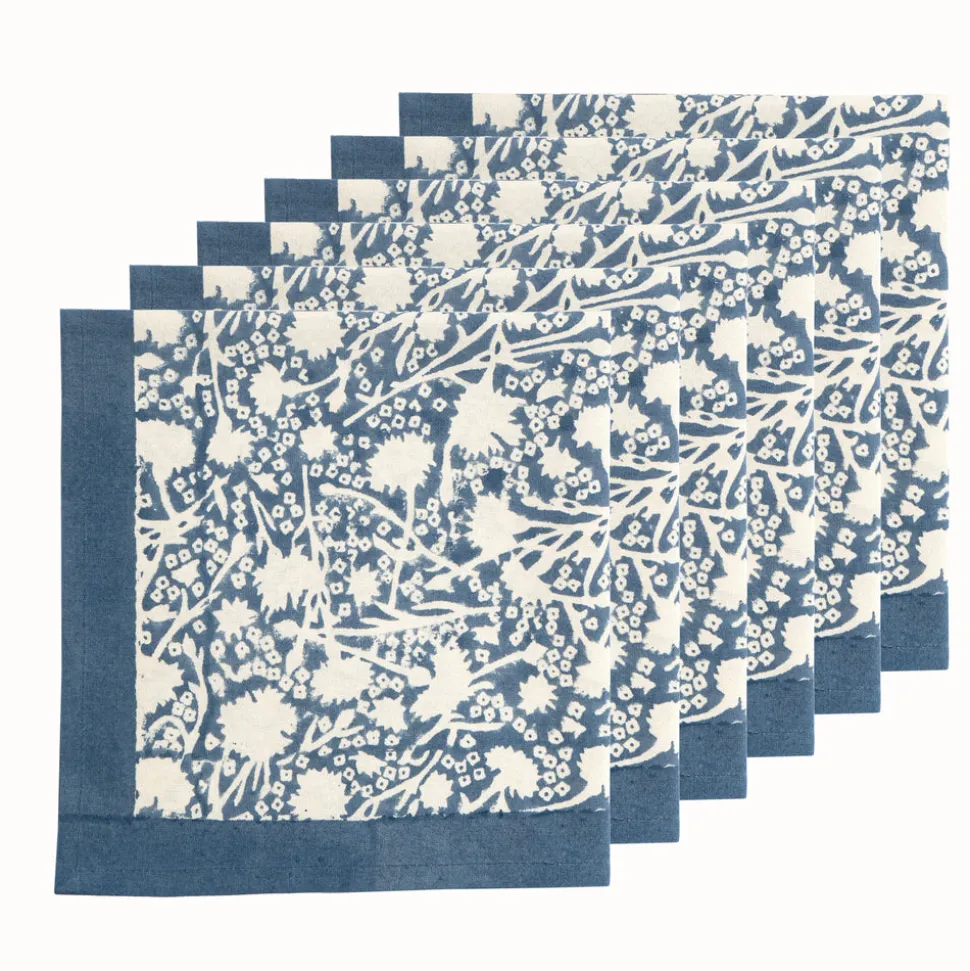 Meadows Napkins Bleu, Set of 6