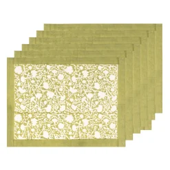 Meadows Placemats Vert, Set of 6