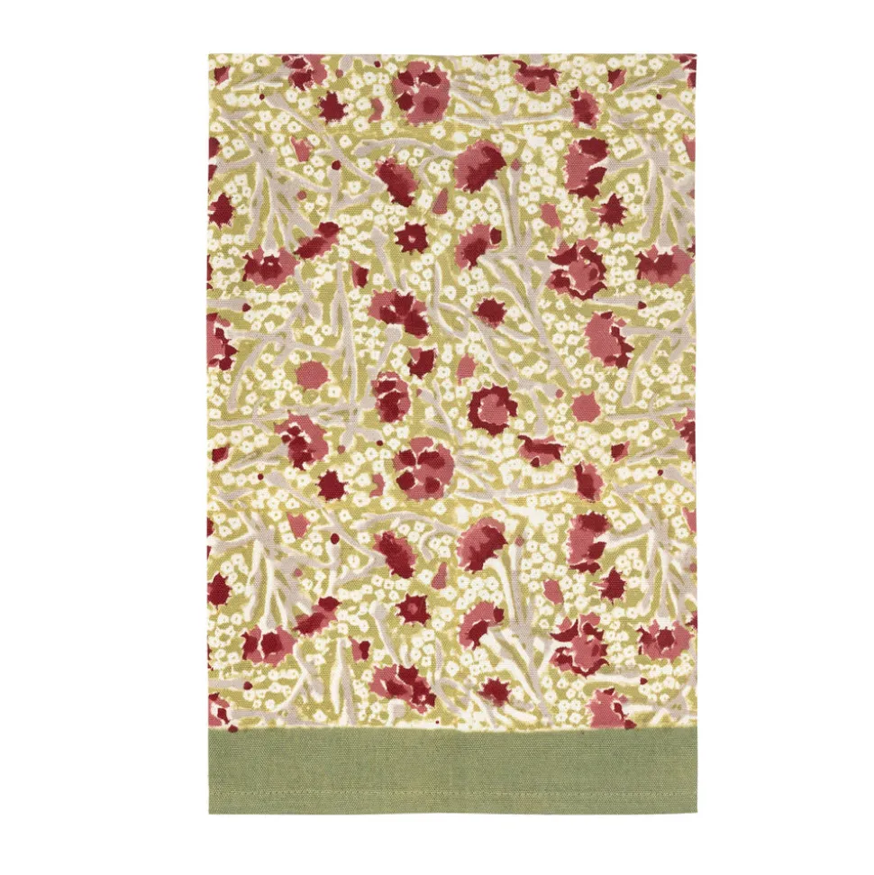 Meadows Tea Towels Red & Green, Set of 3
