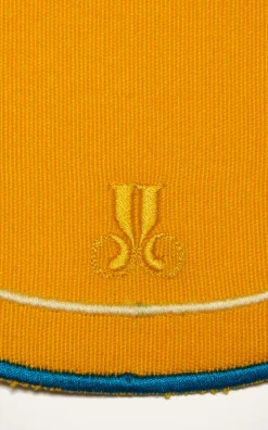 Medallion Placemats in Solid Yellow, Set of 2