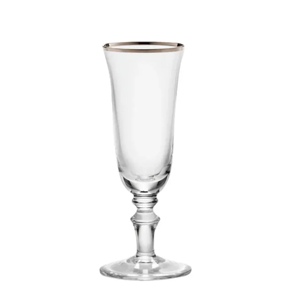 Medici Flute Goblets Platinum Thread, Set of 2