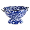 Medium Colander in Cobalt Swirl