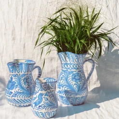 Medium Pitcher With Hand Painted Designs