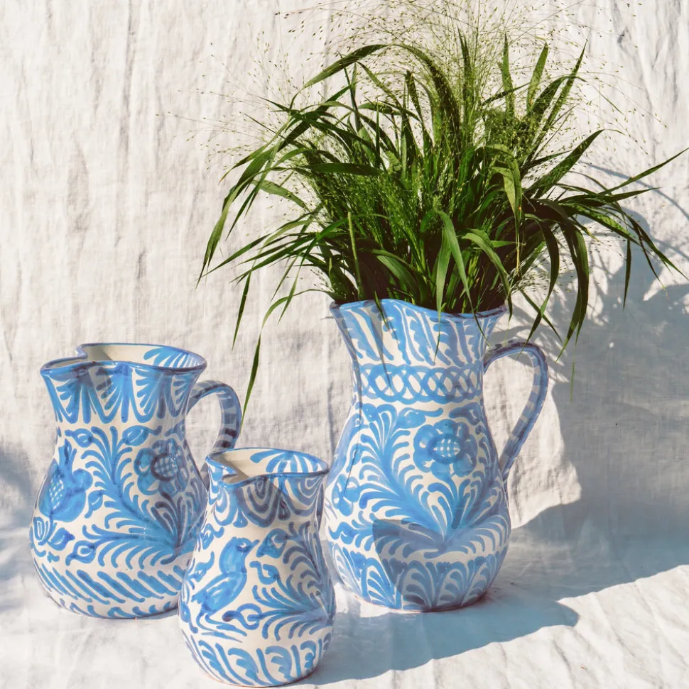 Medium Pitcher With Hand Painted Designs