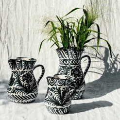 Medium Pitcher With Hand Painted Designs
