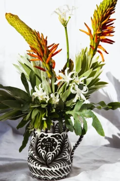 Medium Pitcher With Hand Painted Designs
