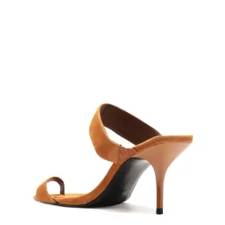 Melina Suede Sandal in Cuoio Brown
