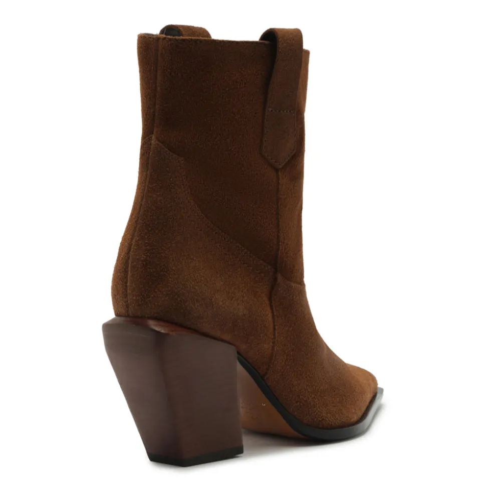 Memphis Suede Bootie in Pecan Brown