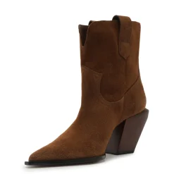 Memphis Suede Bootie in Pecan Brown