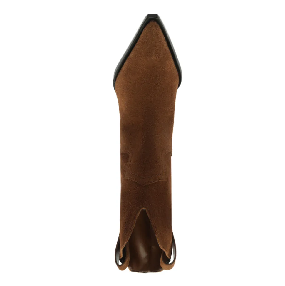 Memphis Suede Bootie in Pecan Brown