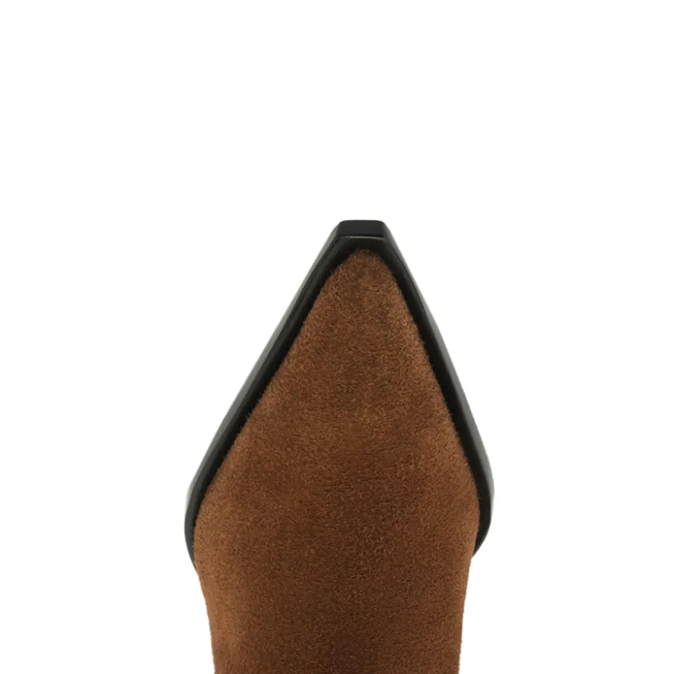 Memphis Suede Bootie in Pecan Brown