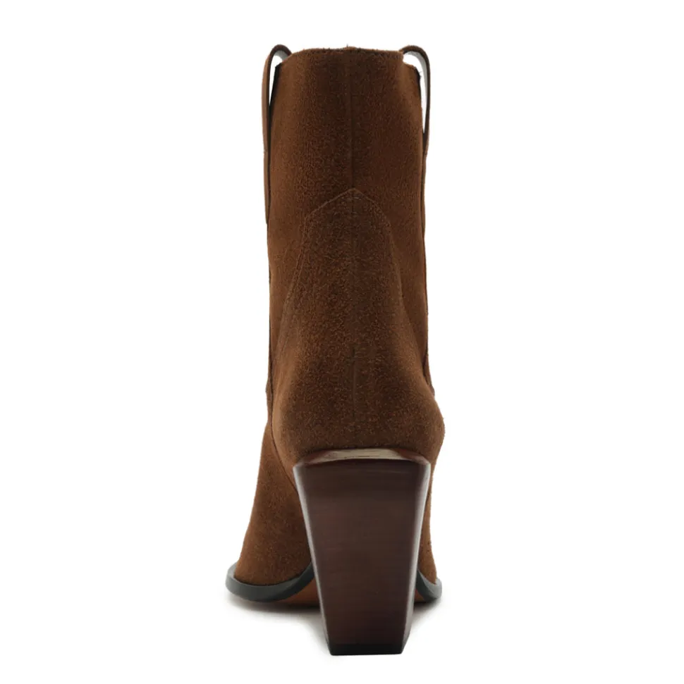 Memphis Suede Bootie in Pecan Brown