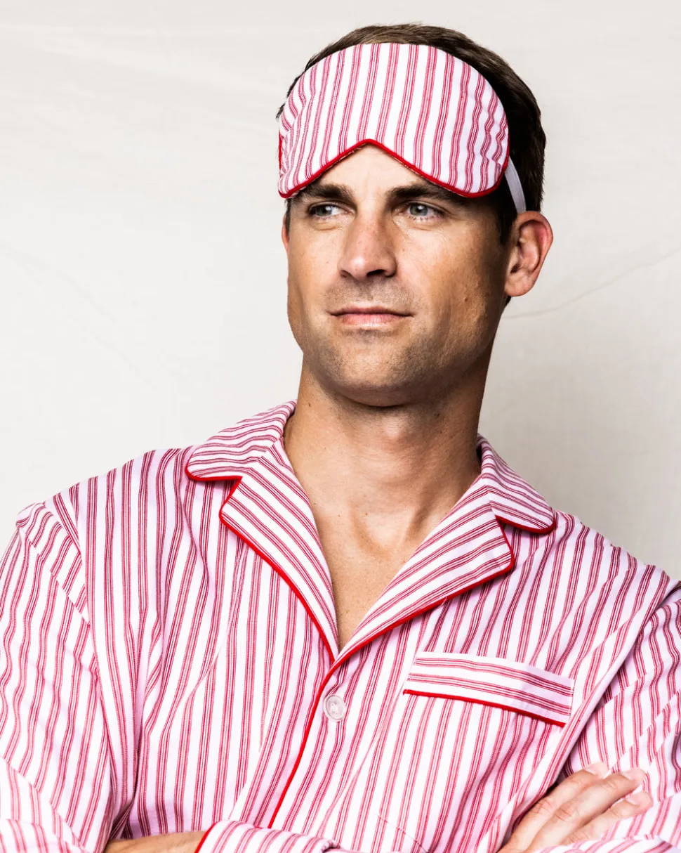 Men’s Antique Red Ticking Pajama Set