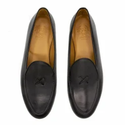 Men’s Black Leather Milano Loafer
