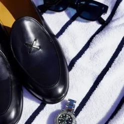 Men’s Black Leather Milano Loafer