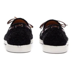 Men's Black Textured Suede Barca Yacht Loafer