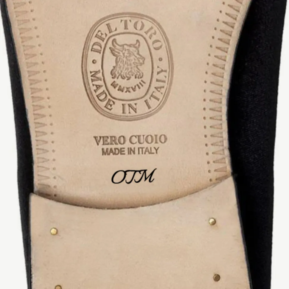 Men's Black Velvet Slipper II