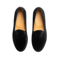 Men's Black Velvet Slipper II
