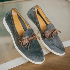 Men's Blue Suede Barca Yacht Loafer