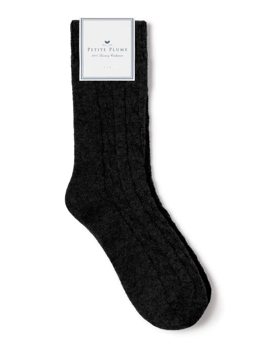 Men’s Cashmere Socks in Black