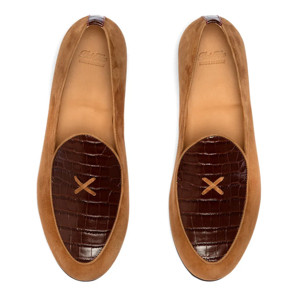 Men's Cognac Croc Milano Loafer