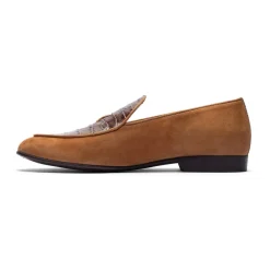 Men's Cognac Croc Milano Loafer