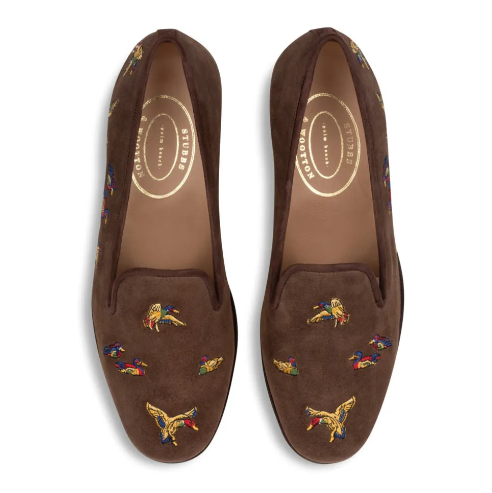 Men’s Flock Espresso Suede Slipper