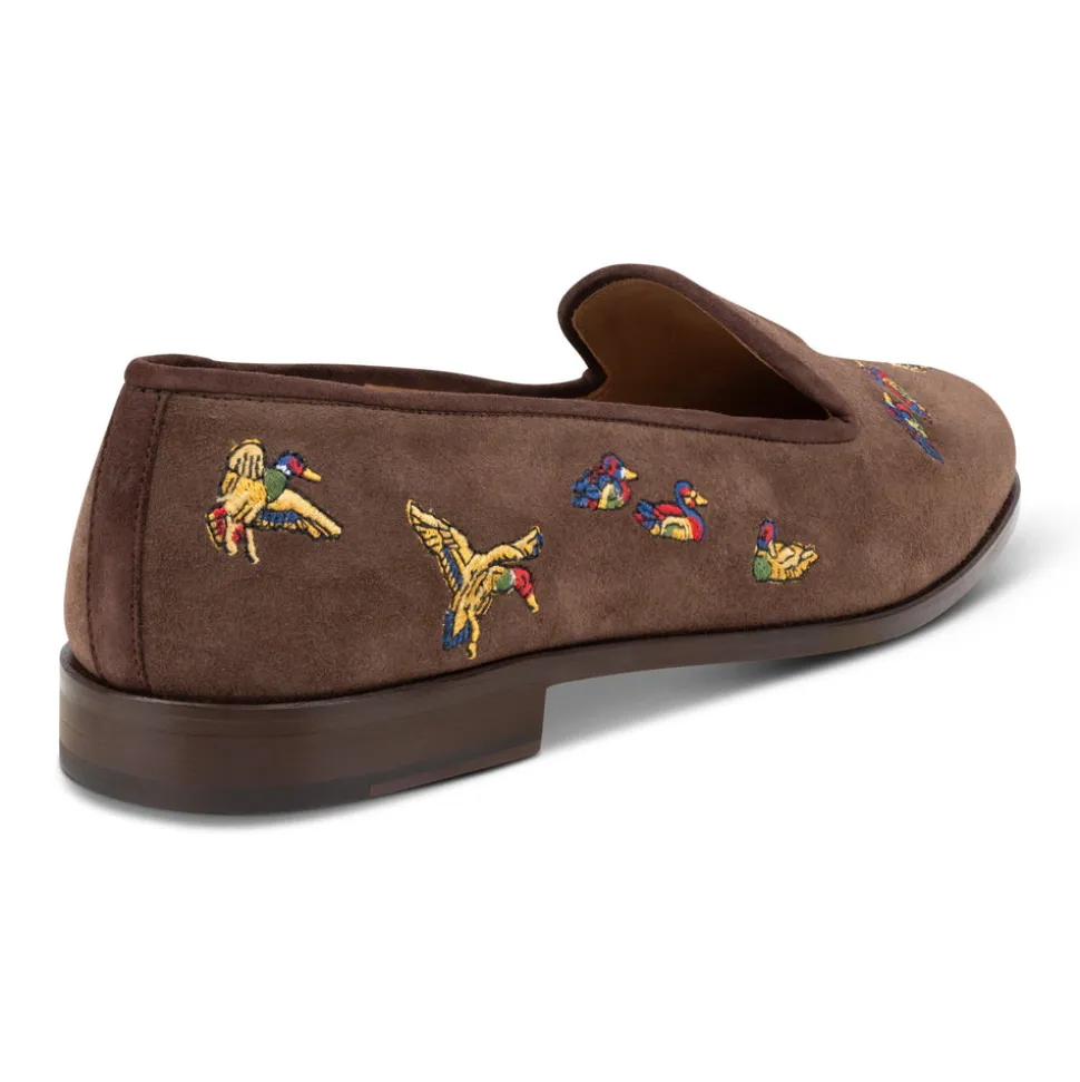 Men’s Flock Espresso Suede Slipper