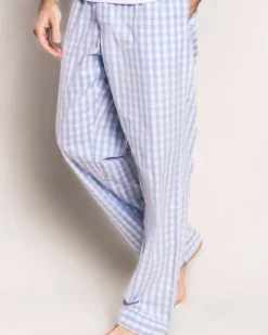 Men’s Light Blue Gingham Pants