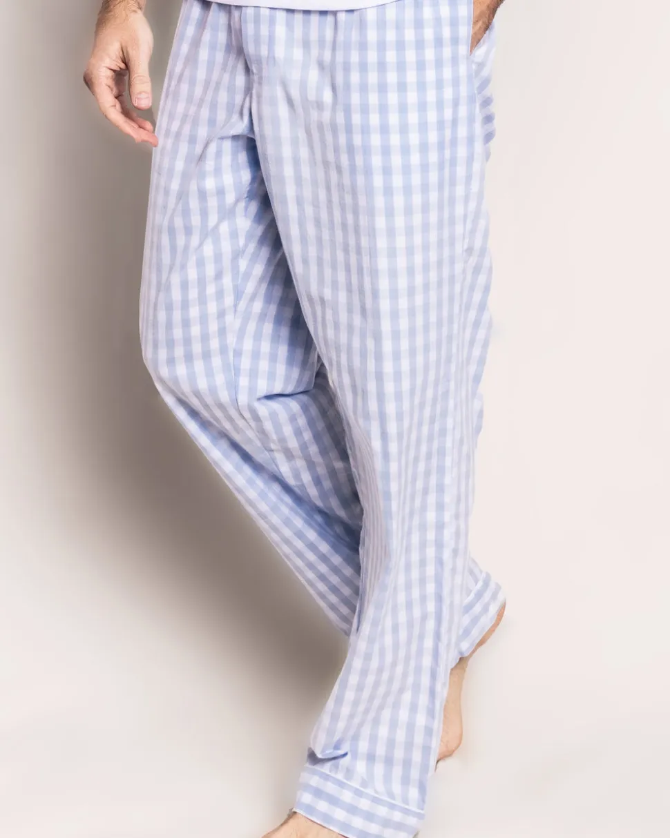 Men’s Light Blue Gingham Pants