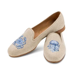 Men's Marine Natural Linen Slipper