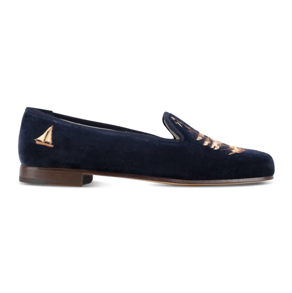 Men’s Nantucket Navy Velvet Slipper