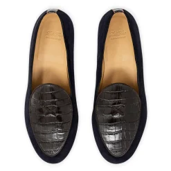 Men's Navy Croc Milano Loafer
