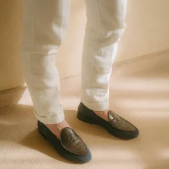 Men's Navy Croc Milano Loafer